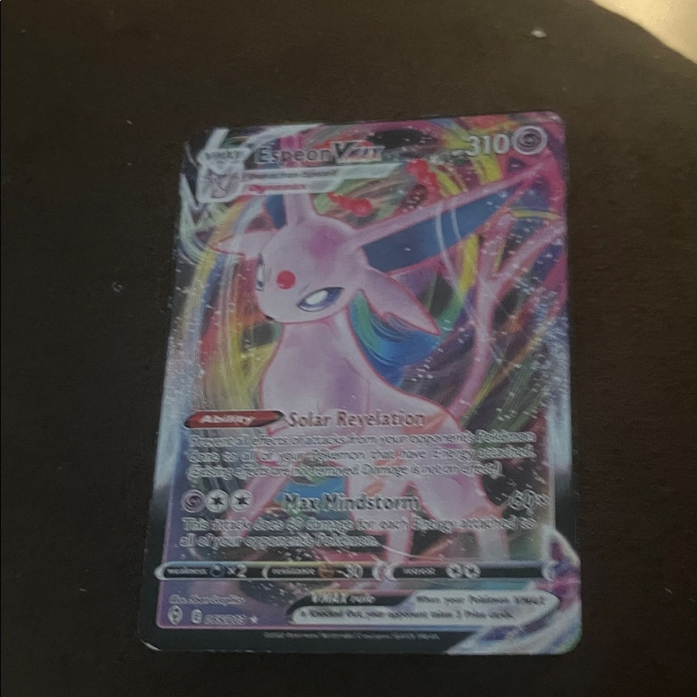 Pokemon Espeon VMAX Card - Pink and Purple